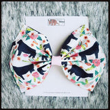 Black Angus Floral Bow