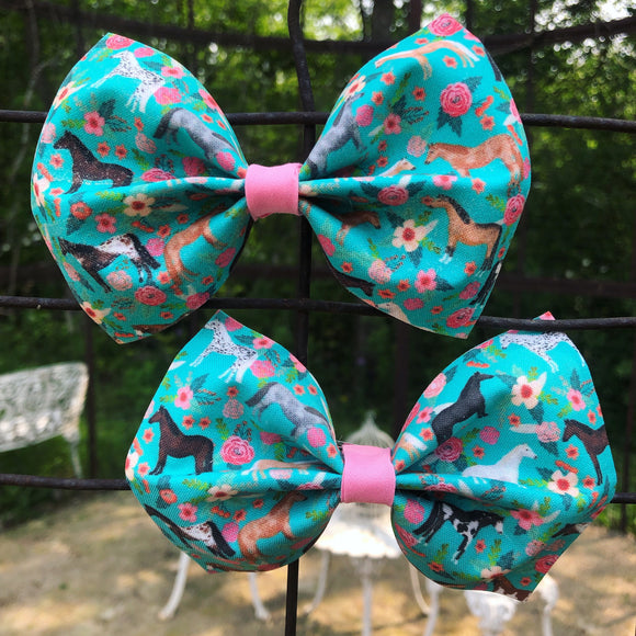 Teal Horse Bows