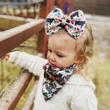 Black Angus Floral Bow