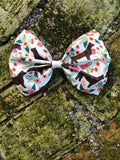 Red Angus Floral Bow